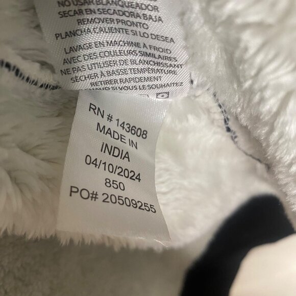 True Religion Hoodie Jacket Youth L 14-16 Black Sherpa Lined Zip-Up - Picture 8 of 11